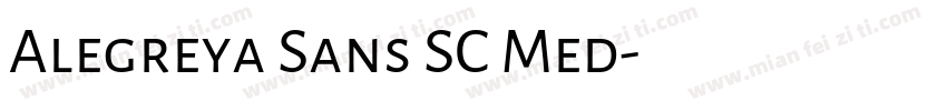 Alegreya Sans SC Med字体转换